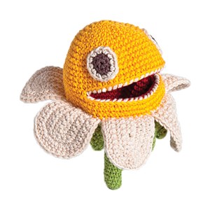 Doudou fraise réversible fait main bio