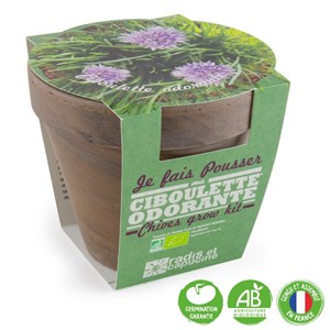 Pot finition basalte pour sa ciboulette