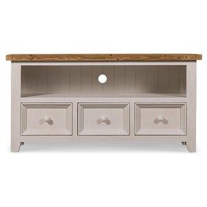 Meuble tv 3 tiroirs bois blanc - bréanna