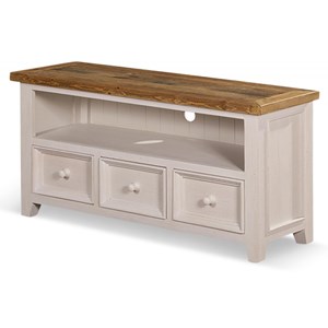 Meuble tv 3 tiroirs bois blanc - bréanna