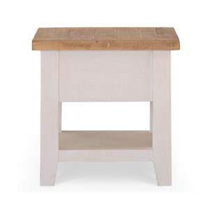Table de chevet 1 tiroir bois blanc -