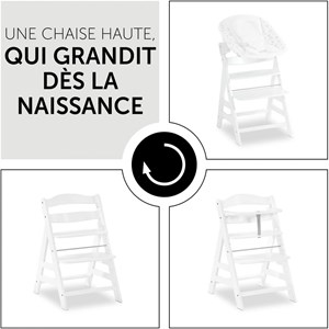 Chaise haute alpha+b blanc