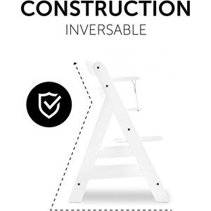Chaise haute alpha+b blanc