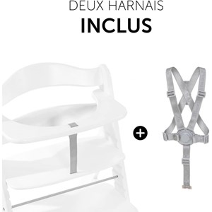 Chaise haute alpha+b blanc