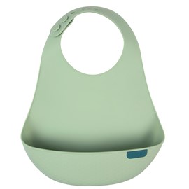 Bavoir récupérateur en silicone vert 30