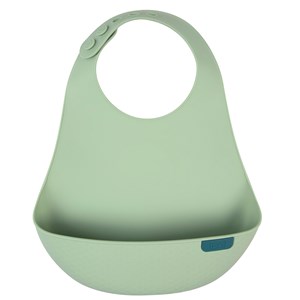 Bavoir récupérateur en silicone vert 30