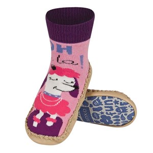 Chaussons chaussettes bébé semelle en