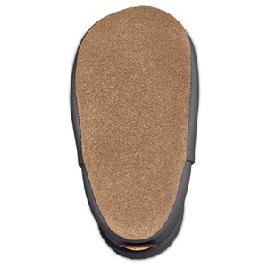 Chaussons bébé cuir souple étoile gris