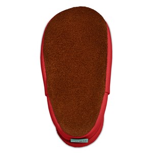 Chaussons bébé cuir souple chaton rouge