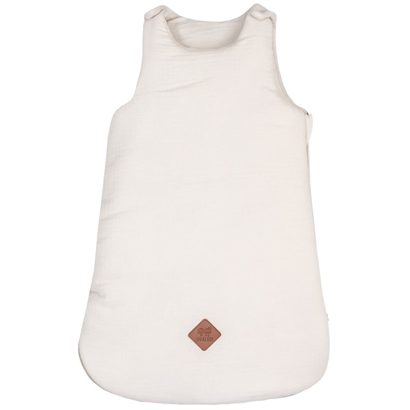 Gigoteuse sans manches gaze coton beige