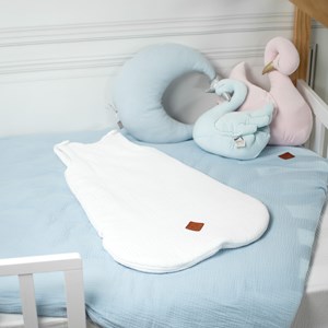 Gigoteuse sans manches gaze coton blanc