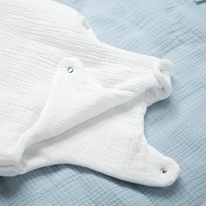 Gigoteuse sans manches gaze coton blanc