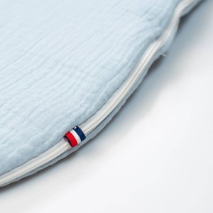 Gigoteuse sans manches gaze coton bleu