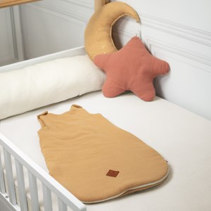 Gigoteuse sans manches gaze coton camel