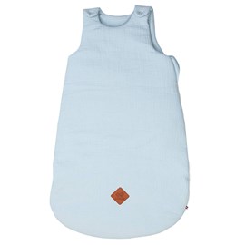 Gigoteuse sans manches gaze coton bleu