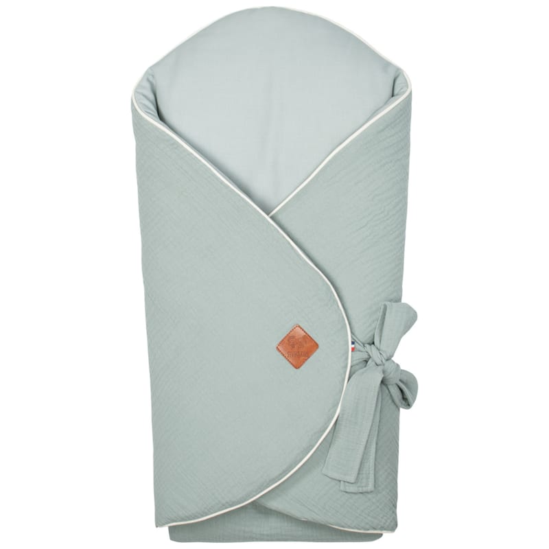 Gigoteuse emmaillotage gaze coton vert