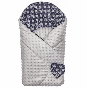 Gigoteuse d'emmaillotage minky bleu