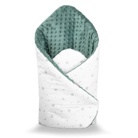 Gigoteuse d'emmaillotage minky vert dès
