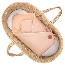 Gigoteuse d'emmaillotage en lin pêche