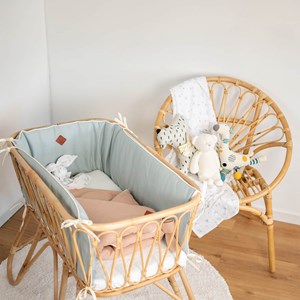 Gigoteuse d'emmaillotage en lin pêche