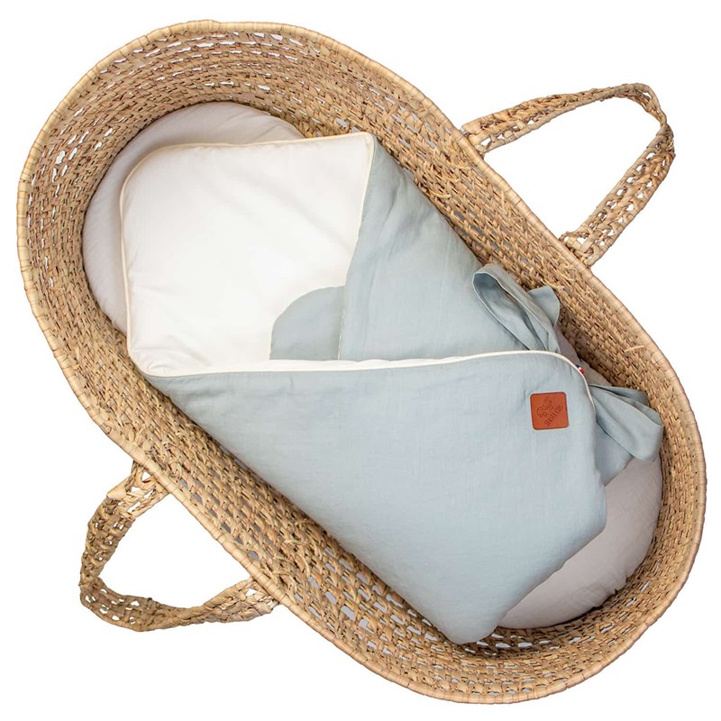 Gigoteuse d'emmaillotage en lin vert de