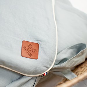 Gigoteuse d'emmaillotage en lin vert de