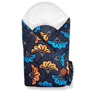 Gigoteuse emmaillotage coton wax fleurs