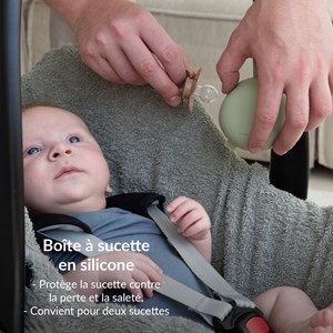 Boîte à sucette silicone  lovi vert tu