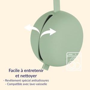 Boîte à sucette silicone  lovi vert tu