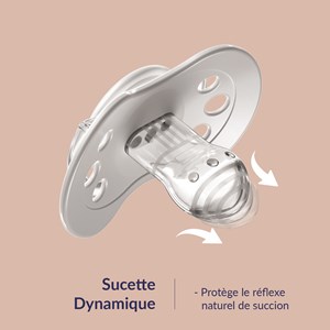 Lot 2 sucettes dynamiques difrax rose 0