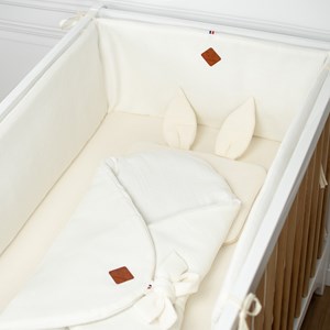 Tour de lit gaze coton nid d'abeille