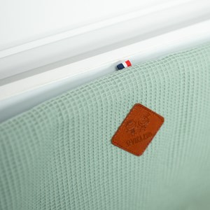 Tour de lit gaze coton nid d'abeille