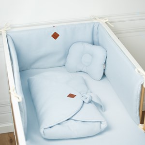 Tour de lit gaze coton nid d'abeille