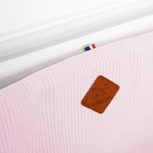 Tour de lit gaze coton nid d'abeille