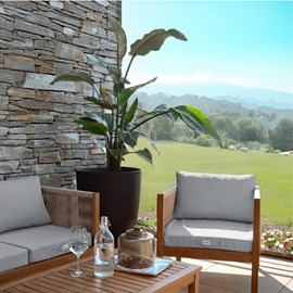 Coussins salon de jardin - gris clair