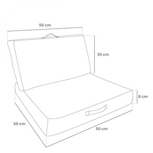 Coussins salon de jardin - gris clair