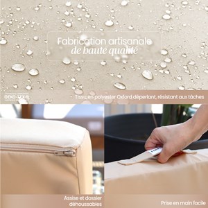 Coussins salon de jardin - beige