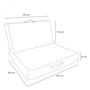 Coussins salon de jardin - gris clair