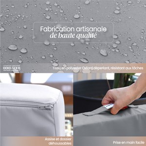 Coussins salon de jardin - gris clair