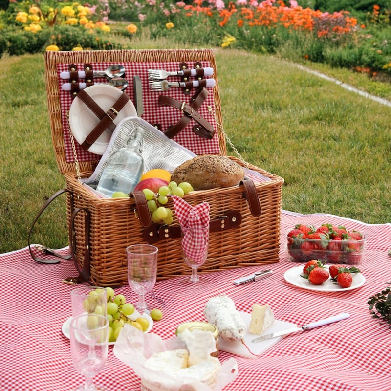 Panier de pique-nique pour 4 - rouge