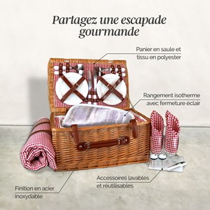 Panier de pique-nique pour 4 - rouge