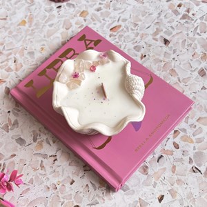 Bougie coquillage, framboise, 190g