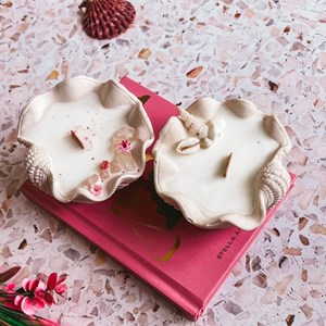 Bougie coquillage, framboise, 190g