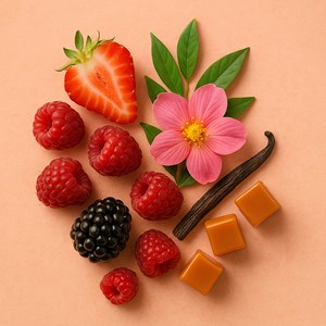 Bougie coquillage, framboise, 190g