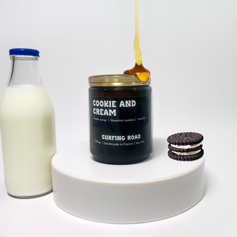 Bougie parfum chocolat noisette, 220g