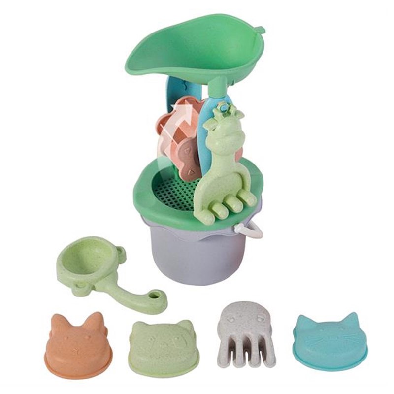 Plage jardin 8 pcs moulin paille de blé