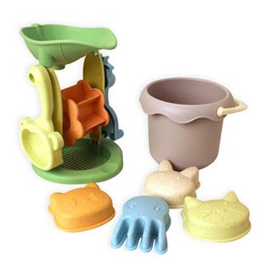 Plage jardin 8 pcs moulin paille de blé