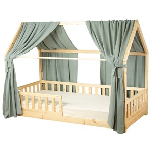 Set double ciel de lit cabane en gaze