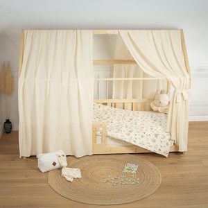 Set double ciel de lit cabane en gaze
