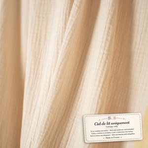 Set double ciel de lit cabane beige